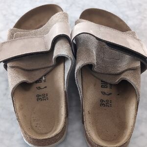 Birkenstock Taupe Suede Sandals